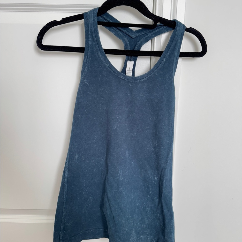 LULULEMON BLUE DYED TANK TOP SZ 4